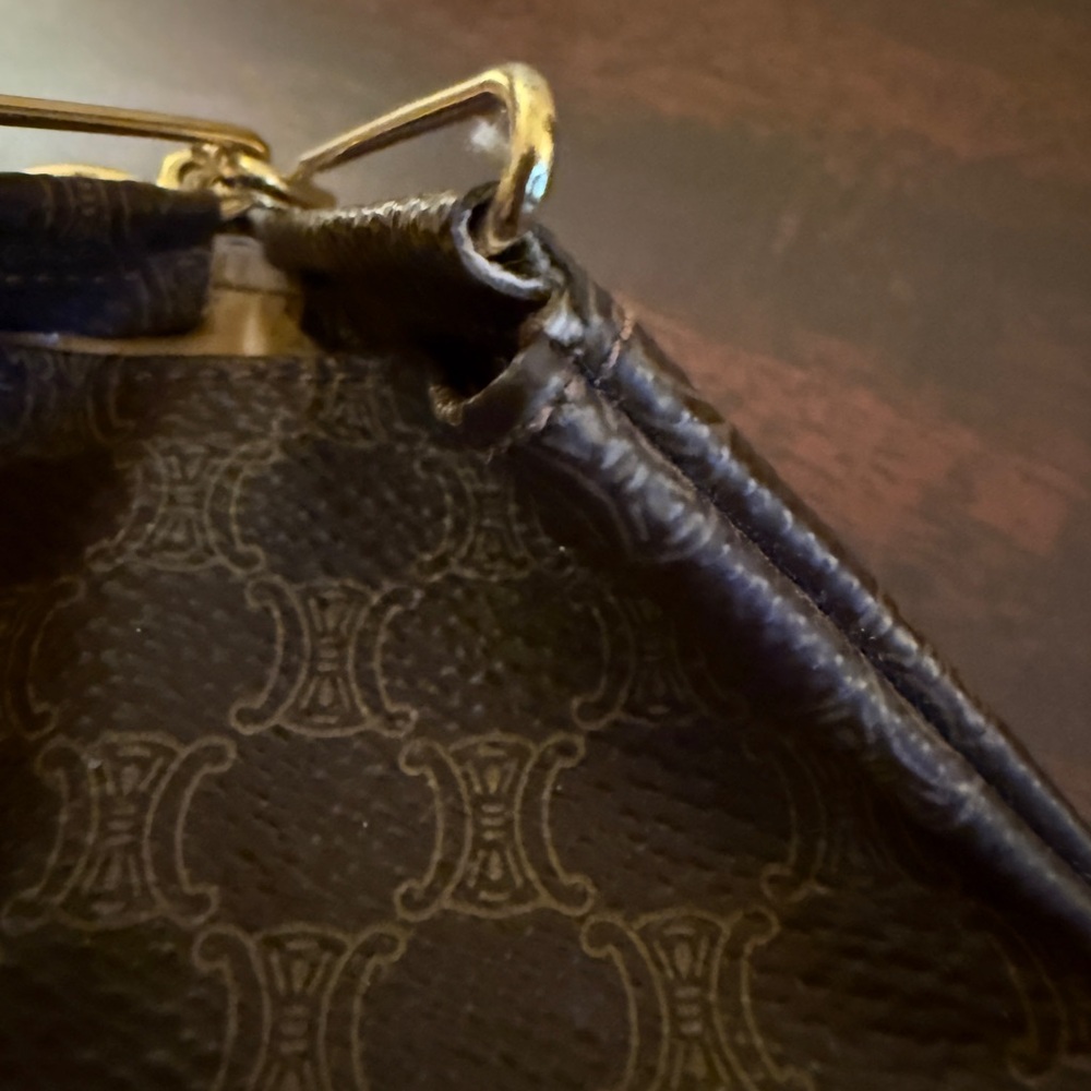 Celine Macadam Triangular Brown Leather Coin Purse COA EUC - Picture 12 of 16